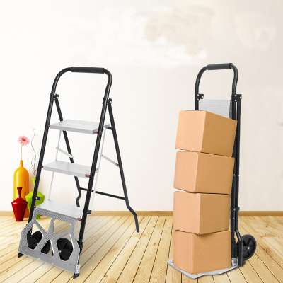 Top Quality Aluminium Portable Hand Trolley Two Wheel With Ladder